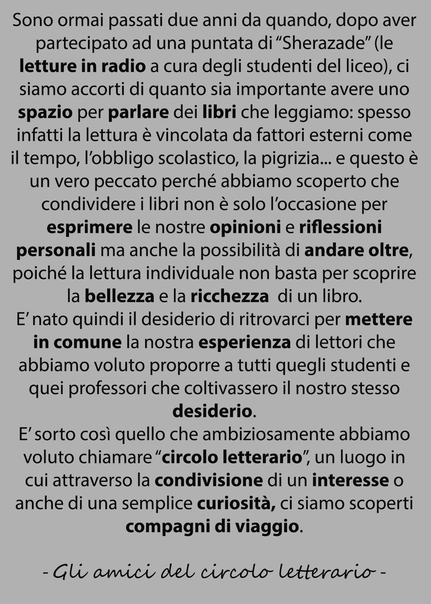 verso del volantino