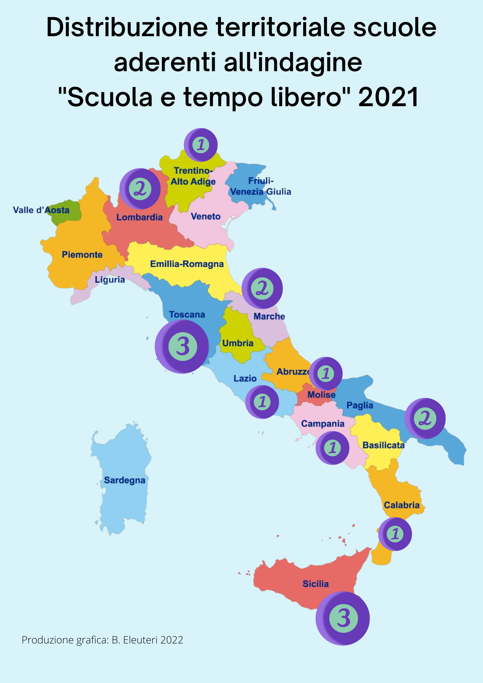 Scuole aderenti all'indagine "Scuola e tempo libero" 2021